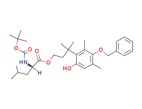 2-tert-butoxycarbonylamino-4-methyl-pentanoic acid 3-(3-benzyloxy-6-hydroxy-2,4-dimethyl-phenyl)-3-methyl-butyl ester