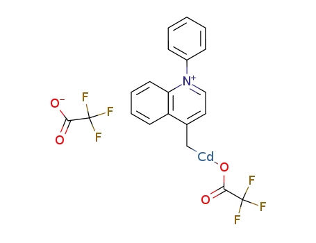 1-phenyl-4-(trifluoroacetoxycadmiomethyl)quinolinium trifluoroacetate