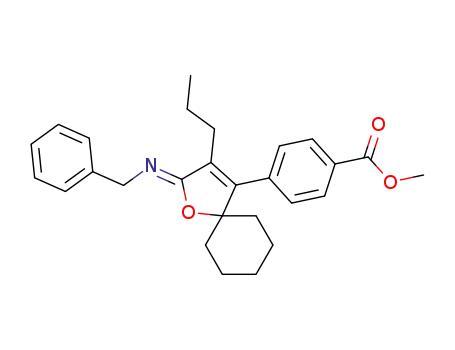 N-benzyl (4-(4-methoxycarbonylphenyl)-3-propyl-1-oxa-spiro[4,5]dec-3-enylidene) amine
