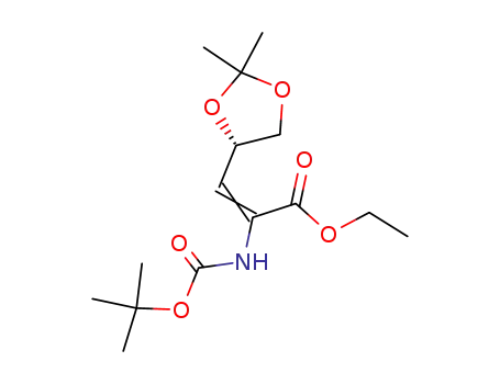 ethyl (4S)-2-(N-tert-butyloxycarbonylamino)-4,5-isopropylidenedioxy-2-pentenoate