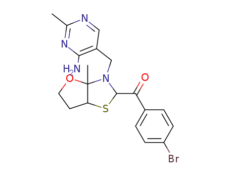 [3-(4-amino-2-methyl-pyrimidin-5-ylmethyl)-3a-methyl-hexahydro-furo[2,3-d]thiazol-2-yl]-(4-bromo-phenyl)-methanone