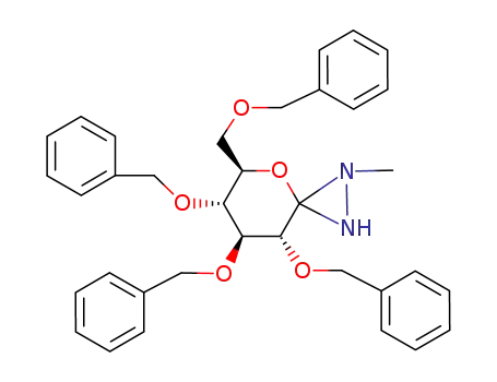 (5R,6R,7S,8R)-6,7,8-Tris-benzyloxy-5-benzyloxymethyl-1-methyl-4-oxa-1,2-diaza-spiro[2.5]octane