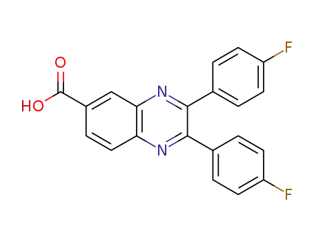 2,3-bis(4-fluorophenyl)quinoxaline-6-carboxylic acid