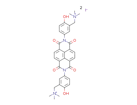 N,N'-bis[3-(trimethylammonio)methyl-4-hydroxyphenyl]-1,4,5,8-naphthalenetetracarboxylic diimide diiodide