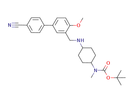 trans-tert-butyl {4-[(4'-cyano-4-methoxy-biphenyl-3-ylmethyl)-amino]-cyclohexyl}-methyl-carbamate