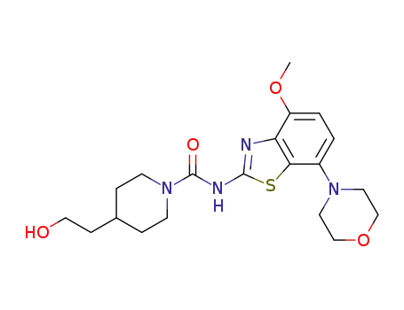 4-(2-Hydroxy-ethyl)-piperidine-1-carboxylic acid (4-methoxy-7-morpholin-4-yl-benzothiazol-2-yl)-amide