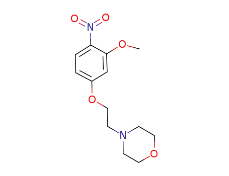 Molecular Structure of 342435-24-9 (Morpholine, 4-[2-(3-methoxy-4-nitrophenoxy)ethyl]-)