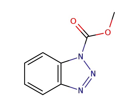 Molecular Structure of 86298-22-8 (METHYL 1H-BENZOTRIAZOLE-1-CARBOXYLATE, 9)