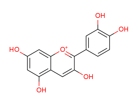 1-Benzopyrylium,2-(3,4-dihydroxyphenyl)-3,5,7-trihydroxy-(13306-05-3)