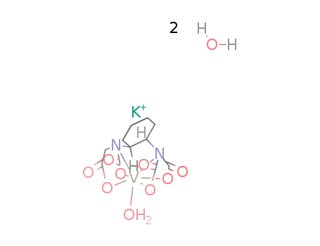 potassium (trans-1,2-cyclohexanediamine-N,N,N',N'-tetraacetato)aquavanadate(III)*2H2O