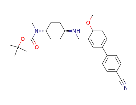 trans-tert-butyl {4-[(4'-cyano-4-methoxy-biphenyl-3-ylmethyl)-amino]-cyclohexyl}-methyl-carbamate