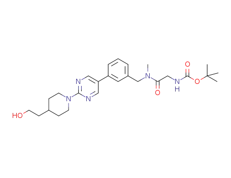 tert-butyl {2-[(3-{2-[4-(2-hydroxyethyl)piperidin-1-yl]pyrimidin-5-yl}benzyl)(methyl)amino]-2-oxoethyl}carbamate