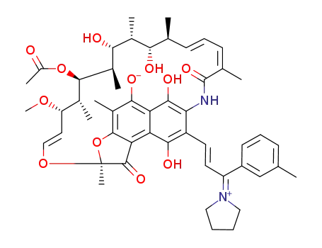 3-[3-(3-methylphenyl)-3-(pyrrolidine-1-ylidenium)prop-1-ene-1-yl]rifamycine-SV-8-olate