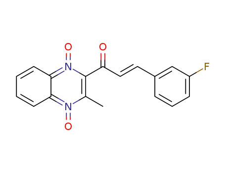 (E)-2-(3-(3-fluorophenyl)acryloyl)-3-methylquinoxaline-1,4-dioxide