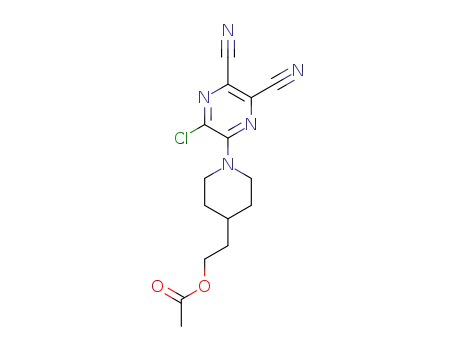 2-(1-(3-chloro-5,6-dicyanopyrazin-2-yl)piperidin-4-yl)ethyl acetate