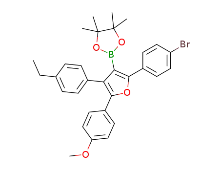 2-(2-(4-bromophenyl)-4-(4-ethylphenyl)-5-(4-methoxyphenyl)furan-3-yl)-4,4,5,5-tetramethyl-1,3,2-dioxaborolane