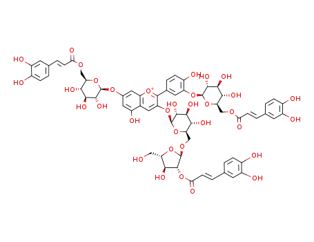 cyanidin 3-O-[6-O-(2-O-(trans-caffeoyl)-α-arabinofuranosyl)-β-glucopyranoside]-7,3'-O-di[6-O-(trans-caffeoyl)-β-glucopyranoside]