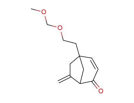 (+/-)-5-(2-methoxymethoxyethyl)-7-methylidene-cis-bicyclo<3.2.1>oct-3-en-2-one