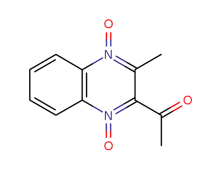 Molecular Structure of 13297-17-1 (2-ACETYL-3-METHYLQUINOXALINEDIIUM-1,4-DIOLATE)