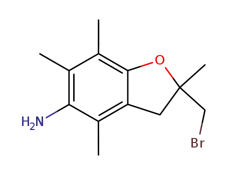 2-bromomethyl-2,3-dihydro-2,4,6,7-tetramethyl-5-benzofuranamine