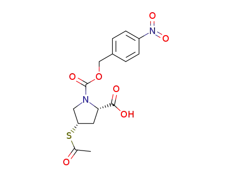 (2S,4S)-4-Acetylthio-1-(4-nitrobenzyloxycarbonyl)-2-carboxypyrrolidine
