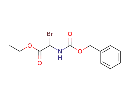 Molecular Structure of 577973-96-7 (Acetic acid, bromo[[(phenylmethoxy)carbonyl]amino]-, ethyl ester)