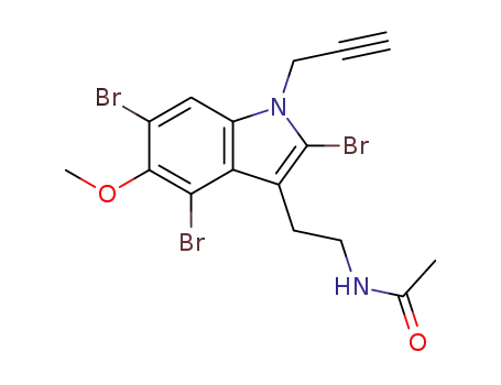 N-acetyl-5-methoxy-1-propargyl-2,4,6-tribromotryptamine