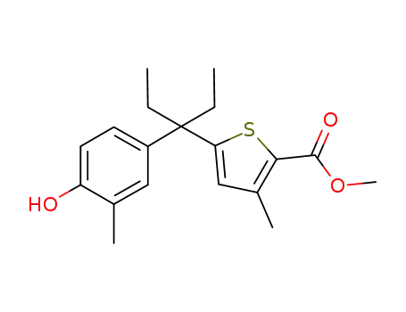 3'-[4-(hydroxy)-3-methylphenyl]-3'-[5-methoxycarbonyl-4-methylthiophen-2-yl]pentane