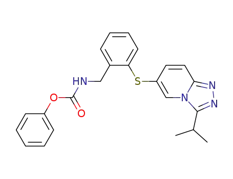 [2-(3-isopropyl-[1,2,4]triazolo[4,3-a]pyridin-6-ylsulfanyl)-benzyl]-carbamic acid phenyl ester