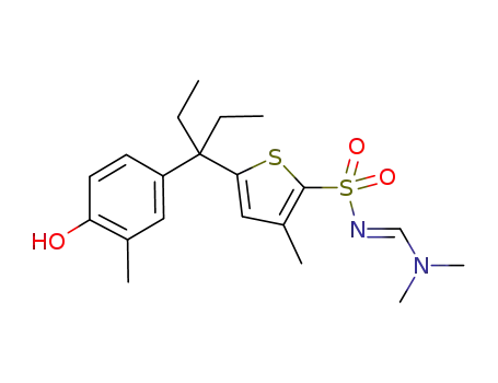 5-[1-ethyl-1-(4-hydroxy-3-methyl-phenyl)-propyl]-3-methyl-thiophene-2-sulfonic acid dimethylaminemethyleneamide