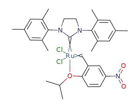 1,3-bis-(2,4,6-trimethylphenyl)-2-(imidazolidinylidene)dichloro(5-nitro-2-isopropoxyphenylmethylene)ruthenium