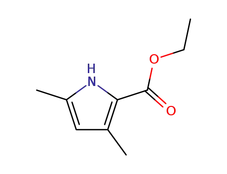 Molecular Structure of 2199-44-2 (Ethyl 3,5-dimethyl-1H-pyrrole-2-carboxylate)