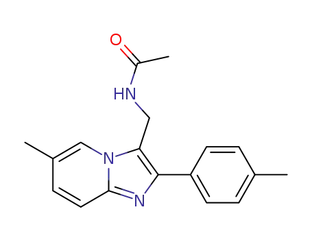 Molecular Structure of 103844-36-6 (Acetamide,
N-[[6-methyl-2-(4-methylphenyl)imidazo[1,2-a]pyridin-3-yl]methyl]-)