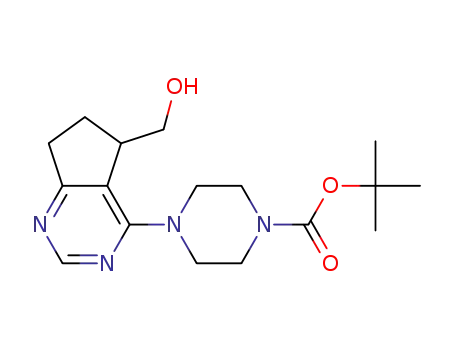 tert-butyl 4-(5-(hydroxymethyl)-6,7-dihydro-5H-cyclopenta[d]pyrimidin-4-yl)piperazine-1-carboxylate