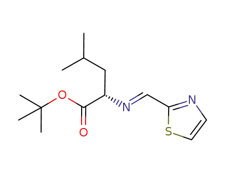 tert-butyl (S,E)-4-methyl-2-((thiazol-2-ylmethylene)amino)pentanoate