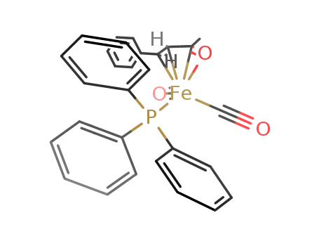 dicarbonyl{O-4-η-((E)-4-phenylbut-3-en-2-one)}(triphenylphosphine)iron