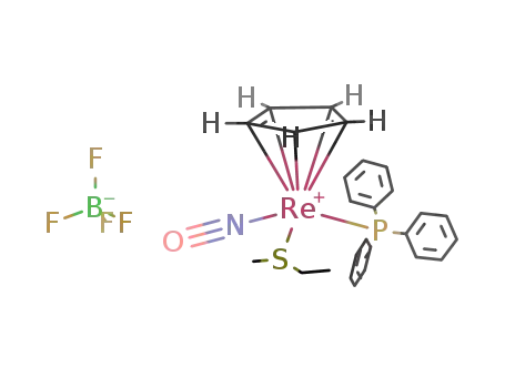 {(η5-cyclopentadienyl)(NO)(PPh3)(ethyl methyl sulfide)rhenium}BF4