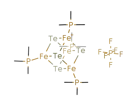 Fe4Te4(P(C2H5)3)4(1+)*PF6(1-)={Fe4Te4(P(C2H5)3)4}PF6
