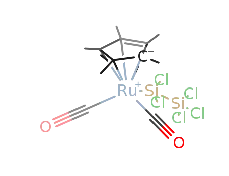 1,1,2,2,2-pentachloro-1-[dicarbonyl(η(5)-pentamethylcyclopdentadienyl)ruthenio]disilane