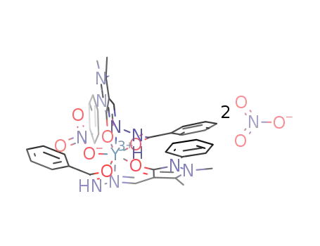 nitratobis[N'-((2,3-dimethyl-5-oxo-1-phenyl-3-pyrazolin-4-yl)methylidene)benzohydrazide-κ3-N'O,O]yttrium(III) dinitrate