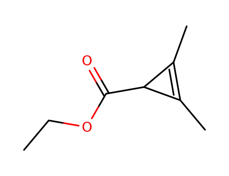 Molecular Structure of 5783-75-5 (2-Cyclopropene-1-carboxylic acid, 2,3-dimethyl-, ethyl ester)
