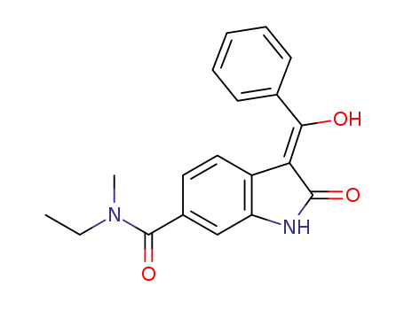 (Z)-3-(hydroxy-phenyl-methylene)-2-oxo-2,3-dihydro-1H-indole-6-carboxylic acid N-methyl-N-ethylamide