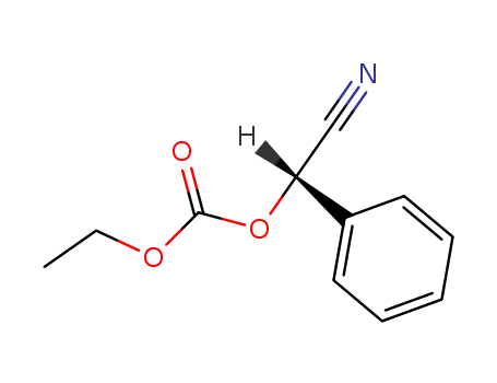 6443-66-9,cyano(phenyl)methyl ethyl carbonate,Carbonicacid, ethyl ester, ester with mandelonitrile (7CI,8CI); Carbonic acid, a-cyanobenzyl ethyl ester (6CI);Mandelonitrile, ethyl carbonate (8CI); NSC 28657