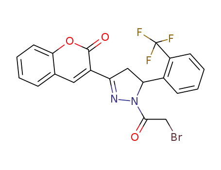 3-(1-(2-bromoacetyl)-5-(2-(trifluoromethyl)phenyl)-4,5-dihydro-1H-pyrazol-3-yl)-2H-chromen-2-one
