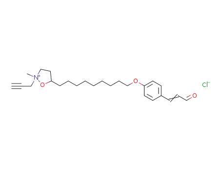 p-9-[2-methyl-2-(2-popyn-1-yl) isoxazolidinium-5-yl]non-1-yloxycinnamaldehyde chloride