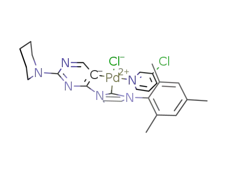 chlorido[3-(2-(piperidinyl)pyrimidin-4-yl-5-ido)-1-mesityl-1H-imidazolylidene](3-chloropyridine)palladium(II)