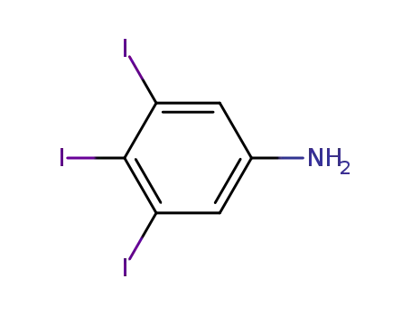 Molecular Structure of 108673-30-9 (Benzenamine, 3,4,5-triiodo-)