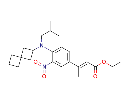 (E)-ethyl 3-(4-(isobutyl(spiro[3.3]heptan-2-yl)amino)-3-nitrophenyl)but-2-enoate