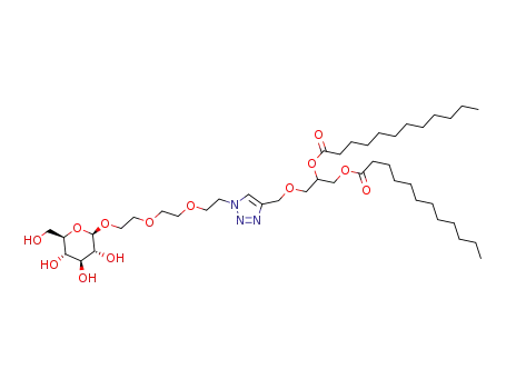 1-{2-[2-(2-(β-D-glucopyranosyloxy)ethoxy)ethoxy]ethyl}-4-{[(1,2-di-dodecanoyloxycarbonyl)propyloxy]methoxy}-1,2,3-triazole