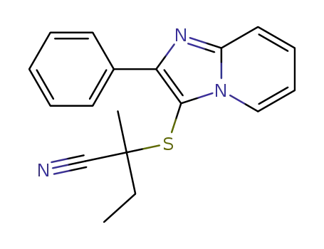 2-methyl-2-((2-phenylimidazo[1,2-a]pyridin-3-yl)thio)butanenitrile